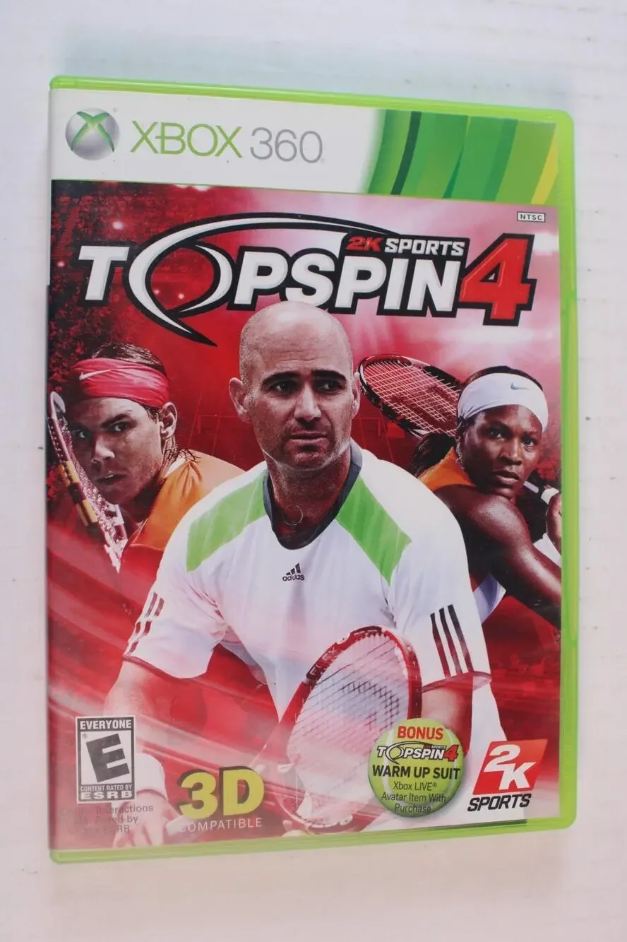 Top Spin 4 (Microsoft Xbox 360, 2011) Authentic, Complete, Tested/works